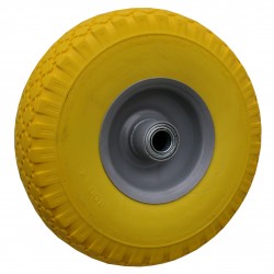Fort kruiwagenwiel geel voor SMB 100 10.13 kogellager 13 cm. as