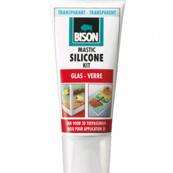 Bison siliconenkit - voor glas/tube (60 ml.) transparant