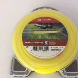 Trimmerlijn 3,0 mm. (15 mtr) geel