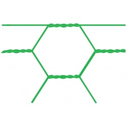 Gaas (Avigal) zeskant (groen) 25,0 x 750 x 1.0 mm (per meter)