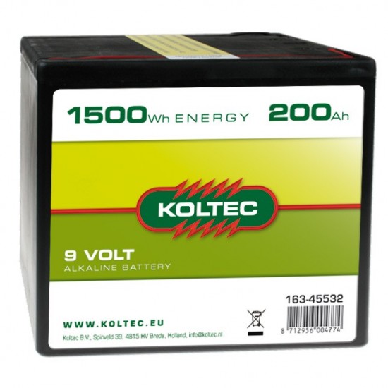 Koltec batterij 9V 200Ah Alkaline groot (voorraad)