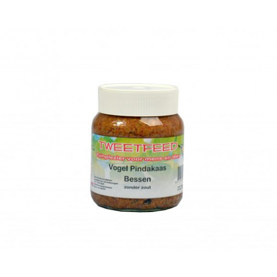 Tweetfeed Pindakaaspot bessen 360 gram. Tweetfeed Pindakaaspot bessen 360 gram.