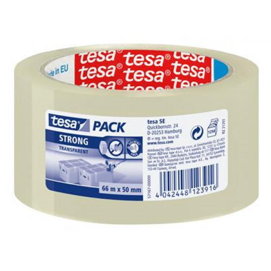 Tesa verpakkingstape (transparant) 50 mm. x 66 mtr. Tesa verpakkingstape (transparant) 50 mm. x 66 mtr.