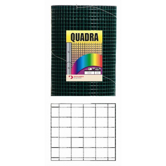 Gaas (Quadra) groen 12,7 x 12,7 x 500 x 1,1 mm (25 mtr)