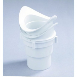 PVC uitloop met wartel 70/80 mm tbv mastgoot 120mm grijs PVC uitloop met wartel 70/80 mm tbv mastgoot 120mm grijs