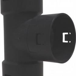 Drainage T-stuk 90' 80 mm zwart