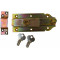 Schuif met cilinderslot 120 x 50 mm.