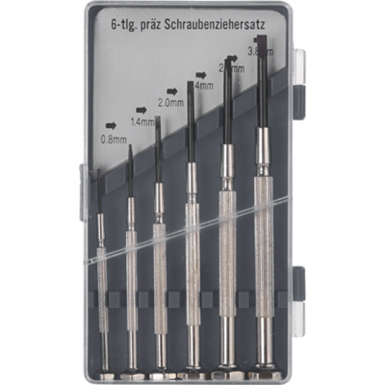 Horlogemakers schroevendraaierset 6 delig plat