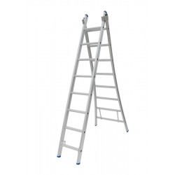 Solide Reformladder 2 x 8 sports ongecoat uitgebogen bomen