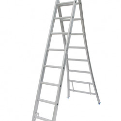 Solide Reformladder 2 x 8 sports ongecoat uitgebogen bomen