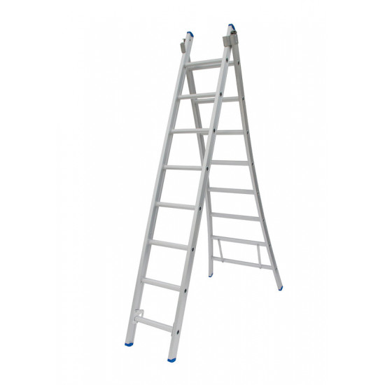 Solide Reformladder 2 x 8 sports ongecoat uitgebogen bomen