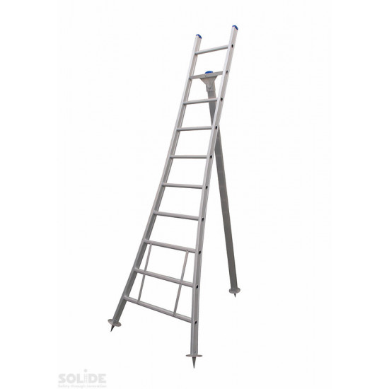 Solide Driepootladder 10 sports aluminium gecoat