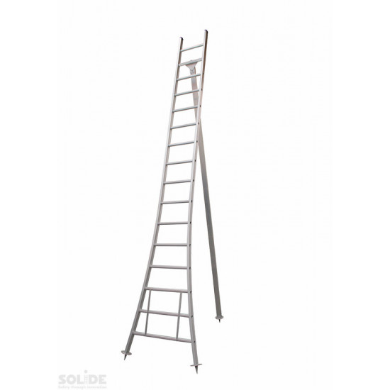 Solide Driepootladder 16 sports aluminium gecoat