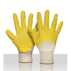 Werkhandschoenen 10.300 PVC manchet (geel)