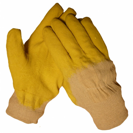 Werkhandschoenen 10.300 PVC manchet (geel)