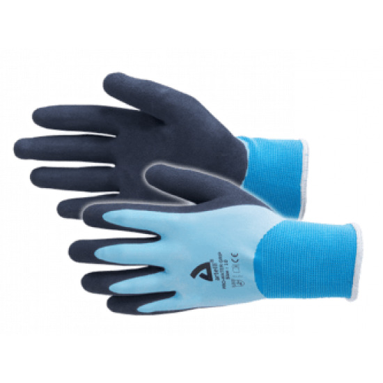 Werkhandschoenen Pro-water grip blauw mt: 9