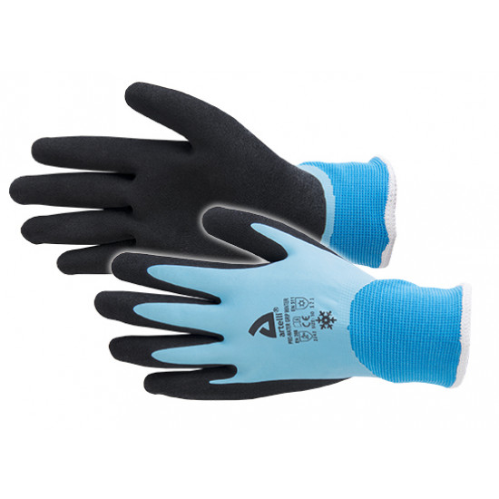 Werkhandschoenen Pro-water grip winter blauw mt: 9