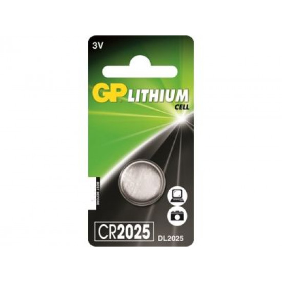 GP lithium knoopcel batterij CR2025 (3 Volt)