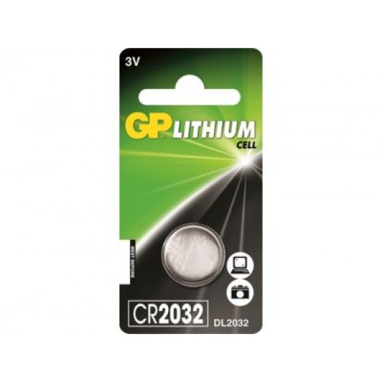 GP lithium knoopcel batterij CR2032 (3 Volt)