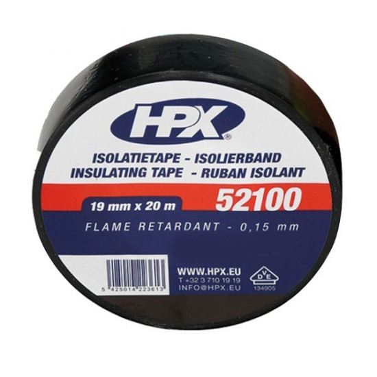 HPX Isolatietape VDE zwart 19 mm. x 20 meter