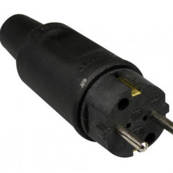 Kopp rubber stekker + RA zwart