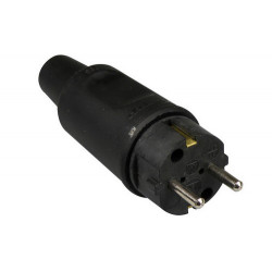 Kopp rubber stekker + RA zwart