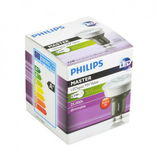 Philips Master LEDspot 3,5W (35W) GU10 Extra warmwit dimbaar