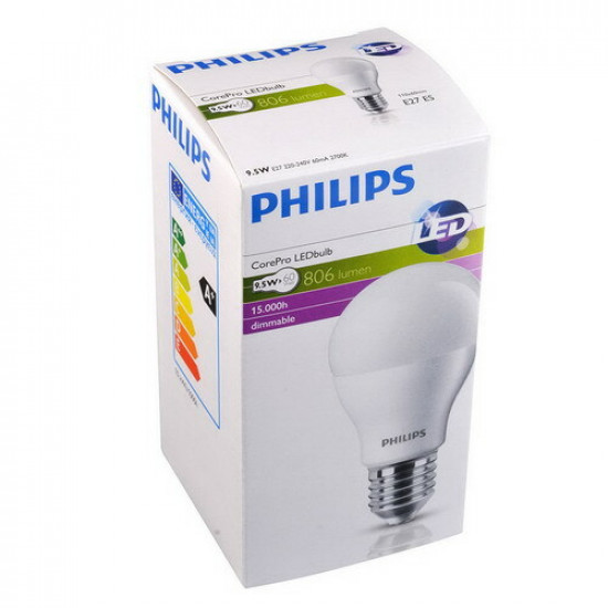 Philips Corepro LED lamp 8,5W-60W E27 DIMBAAR extra warm wit