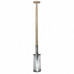 Sneeboer steekspade (RVS) met steps steel (110 cm.) smal model (3034)