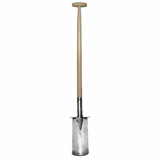 Sneeboer steekspade (RVS) met steps steel (110 cm.) smal model (3034)