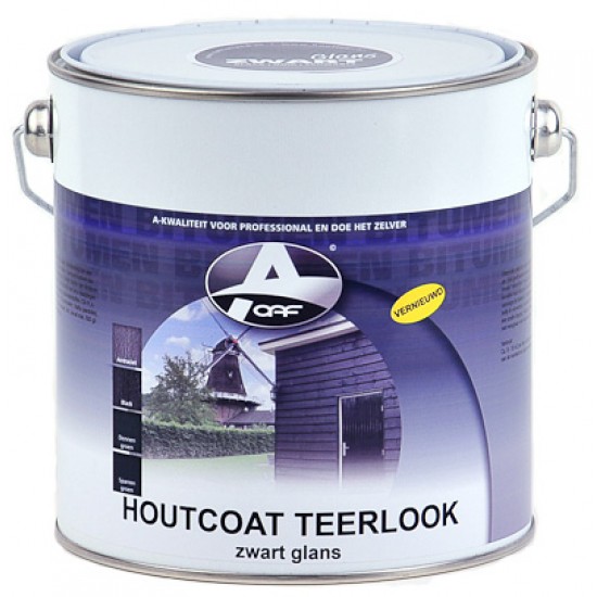 OAF Houtcoat teerlook Houtteer zwart (750 ml.)