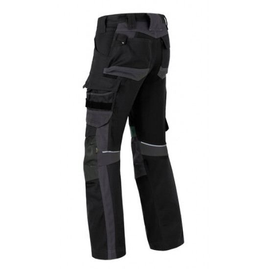 Havep Werkbroek 80229 Attitude zwart/charcoalgrey + kniezakken 64 Havep Werkbroek 80229 Attitude zwart/charcoalgrey + kniezakken 64