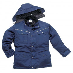 Bretex doorwerkjas waterdicht blauw EEEL