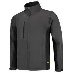 Tricorp softshell jack bicolor donkergrijs/zwart 402002/TJ2000 mt: M Tricorp softshell jack bicolor donkergrijs/zwart 402002/TJ2000 mt: M