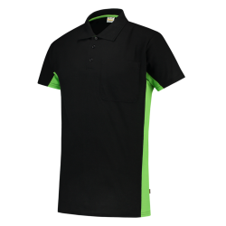 Tricorp polo shirt bicolor borstzak zwart/lime 202002/TP2000 mt: 2XL