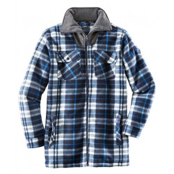 Terratrend thermohemd met fleece kraag antr/blauw maat XXL