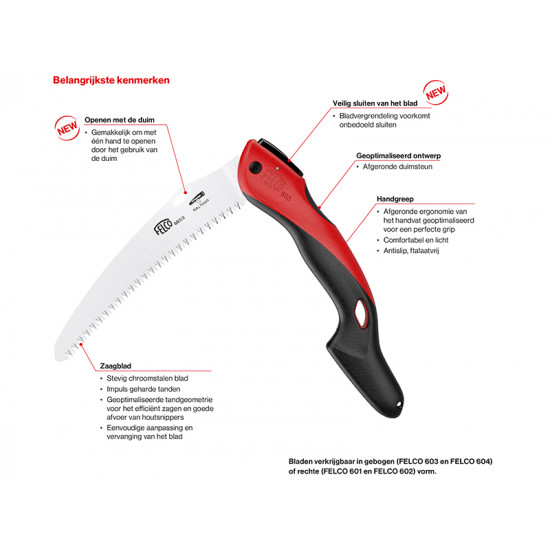 Felco snoeizaag inklapbaar 602 Felco snoeizaag inklapbaar 602
