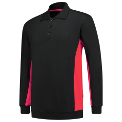 Tricorp polo sweater bicolor borstzak zwart/rood 302003 mt: L Tricorp polo sweater bicolor borstzak zwart/rood 302003 mt: L