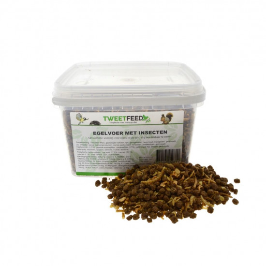 Tweetfeed egelvoer met insecten 2,5 liter
