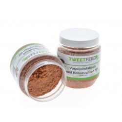 Tweetfeed Pindakaaspot kunststof bosvruchten 350 gram.