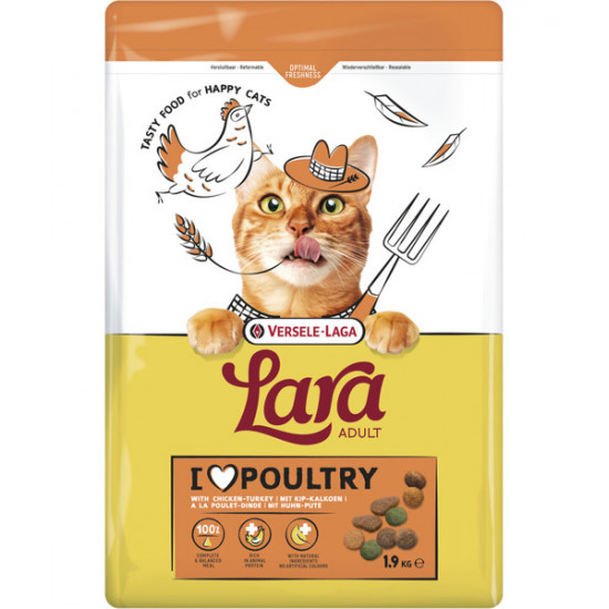 Kattenvoer "Lara" adult Kip/Kalkoen (1,9 kg.)