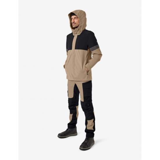Luca, hardshell jas, waterdicht, beige-zwart Luca, hardshell jas, waterdicht, beige-zwart