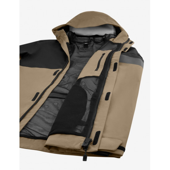 Luca, hardshell jas, waterdicht, beige-zwart Luca, hardshell jas, waterdicht, beige-zwart