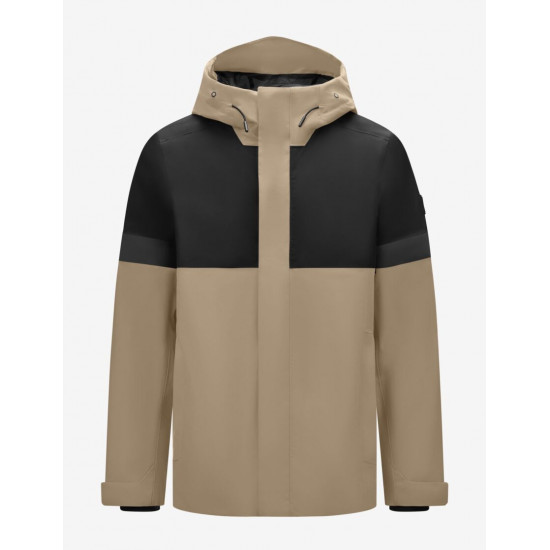 Luca, hardshell jas, waterdicht, beige-zwart Luca, hardshell jas, waterdicht, beige-zwart