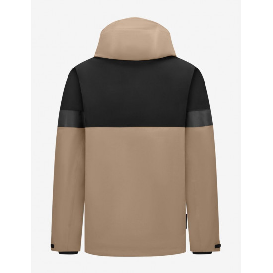 Luca, hardshell jas, waterdicht, beige-zwart Luca, hardshell jas, waterdicht, beige-zwart
