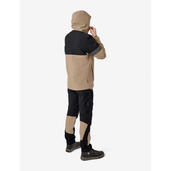 Luca, hardshell jas, waterdicht, beige-zwart Luca, hardshell jas, waterdicht, beige-zwart