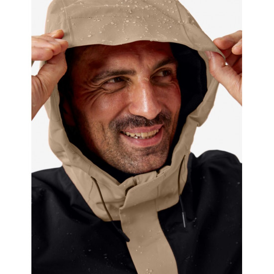 Luca, hardshell jas, waterdicht, beige-zwart Luca, hardshell jas, waterdicht, beige-zwart