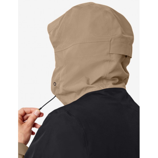 Luca, hardshell jas, waterdicht, beige-zwart Luca, hardshell jas, waterdicht, beige-zwart