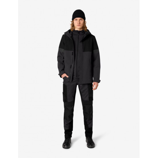 Luca, hardshell jas, waterdicht antraciet-zwart Luca, hardshell jas, waterdicht antraciet-zwart