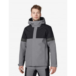 Luca, hardshell jas, waterdicht, grijs-zwart Luca, hardshell jas, waterdicht, grijs-zwart